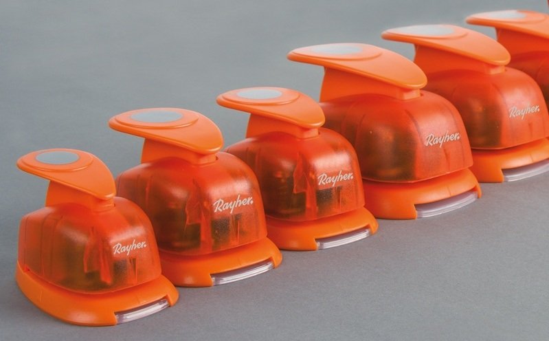 Orange 1 pollici Rayher Motivstanzer Tag/etichetta à  2,3 x 1,5 cm ideale per carta/cartoncino fino a 200 G/M² 6,8x4,5cm- 3 Zoll 