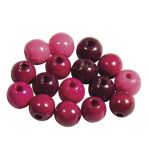 Assort. perles en bois , FSC 100%, 8mm, rouge mûre