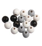Assort. Perles en bois FSC 100%, 8mm ø