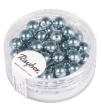 Renaissance Perles en verre , 6mm ø, bleu tendre