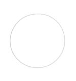 Anneaux en métal, revêtus, 20cm ø, blanc