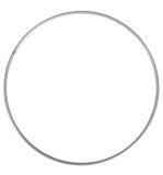 Anneaux en métal, revêtus,  ø25cm, argent
