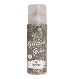 Glitter-Glue gros, argent