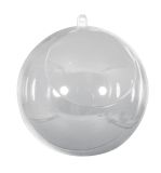 Boule en plastique, en 2 pces, 12cm ø