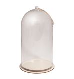 Cloche en plastique avec socle, 11cm ø