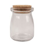 Récipient verre av.couvercle liège, ø5cm