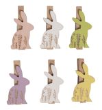 Pinces en bois Lapin, FSC Mix Credit
