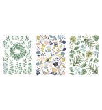 Transfert  Rub on  Botanical Flowers