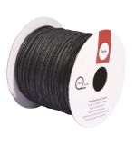 Cordon de papier avec fil, 2mm ø, noir