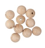 Boules en bois brut, percées, ø 18mm