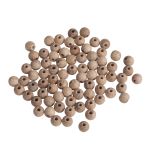 Perles en bois brut, FSC 100%, 8mm ø