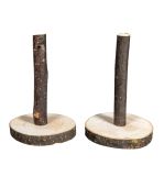 Support déco en bois naturel, 7-7,5cm ø