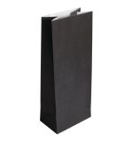 Sachet en papier à fond plat, noir