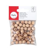 Holzperlen FSC 100%, poliert, 10mm ø, natur