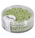 Rocailles, 2 mm ø, opaques lustre, vert clair