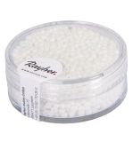 Rocailles, 2 mm ø, opaques, blanc