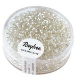 Rocailles, 2 mm ø, with silver inlet, silver