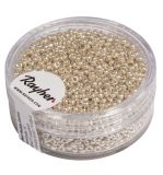 Rocailles, 2,0 mm ø, nacrées, argent