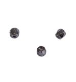 Glass crystal bead, 3mm ø, anthracite