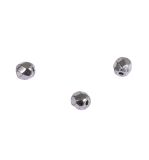 Glass crystal bead, 3mm ø, brilliant silver