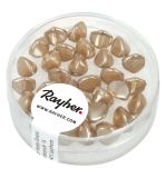 Perles en verre-Triangulaires, brun taupe
