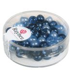 Rocailles-mix with big hole, with, 5.5mm, navy-blue