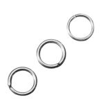 Split ring, 7mm ø, platinum