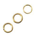 Jump ring, 7mm ø, gold