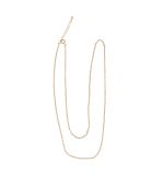 Metal element chain w. clasp, 2mm ø, gold