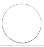 Anneaux en métal, revêtus, blancs, ø12cm