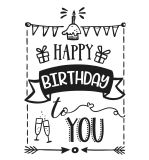 Stempel  Happy Birthday