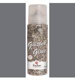 Glitter-Glue grob, silber