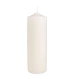 Bougie pilier, 8cm ø, crème