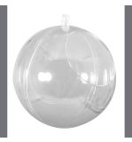 Boule en plastique, en 2 pces, 10cm ø