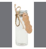 Glass jar w.metal screw-lid,  3cm ø