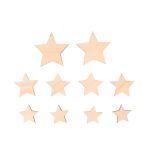 Decor.wood stars, FSC Mix Credit, sort.