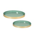 Plateau décoratif en métal, 20+25cm ø
