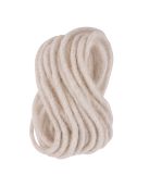 Cordon en laine avec coeur en jute, 5mm, blanc