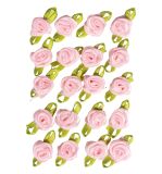 Röschen auf Schleife, 10mm ø, rosé