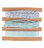 Ribbon + cord set, light blue