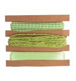 Rubans + ficelle kit, vert mai