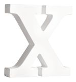 Lettre MDF  X  , blanc