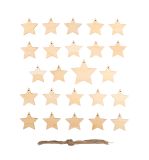 Pendentif de bois Etoiles,FSC Mix Credit