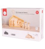 Wood Christmas crib w. figures, FSC 100%