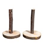 Decorative wood stand, natural, 7-7.5cmø
