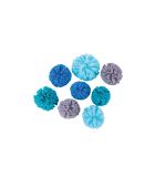 Soft Tüll Pompons sortiert, royalblau