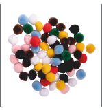 Pompons, bunt