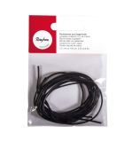 Round laces of goatskin, 1.5mmø, black