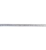 Leatherette tape metallic flat, silver