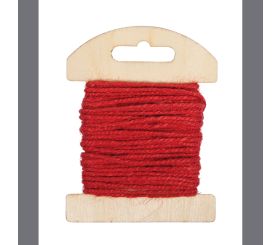 Jutekordel auf Holzkarte, 1,5mm ø